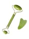 Apolol - Jade Facial Roller With Gua Sha Green/Gold