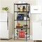 Decdeal - Home Organizer 5 Tier Wire Shelves Heavy Duty Height Adjustable Storage Wire Shelf Shelving Rack Microwave Stand with 4 Side Hooks Leveling Feet