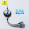 Baseus Multi Charging Cable 3.5A (1.1m) 3 in 1 Retractable Multi USB Cable Fast Charger Cord Adapter with iP/Type C/Micro USB Port for Cell Phones/iPhone/Samsung Galaxy/Ps/Tablets and More Black