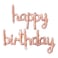 Italo Happy Birthday Air Filled Balloon HB-210 Rose Gold