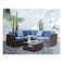 MyChoice Steel and Wicker Corner Sofa Set 4 PCS