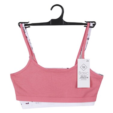 Tex Basic Undershirt Fancy Bra 810 Years 2 Pieces Pinkwhite