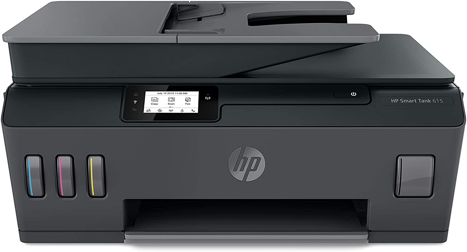 HP Y0F71A Smart Tank 615 Wireless, Print, Copy, Scan, Fax, Automated Document Feeder, All In One Printer - Black