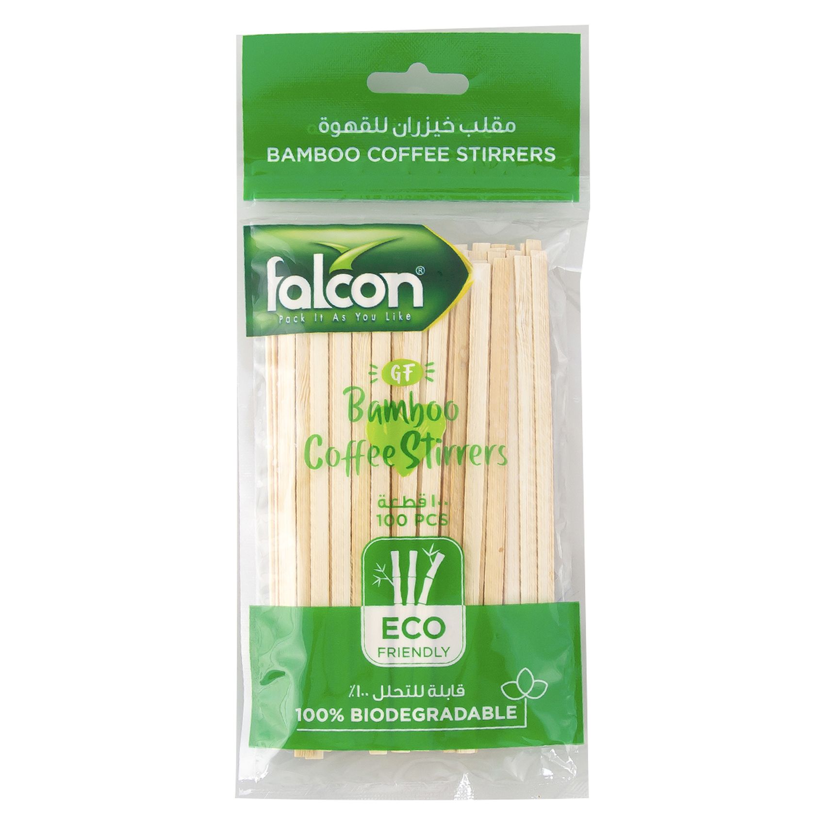 Falcon Bamboo Coffee Stirrers Beige 100 PCS