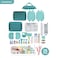 Little Story ROLE PLAY SHOPKEEPER/SUPERMARKET TOY SET SATCHEL (35 Pcs) - Green, 3-IN-1 Mode