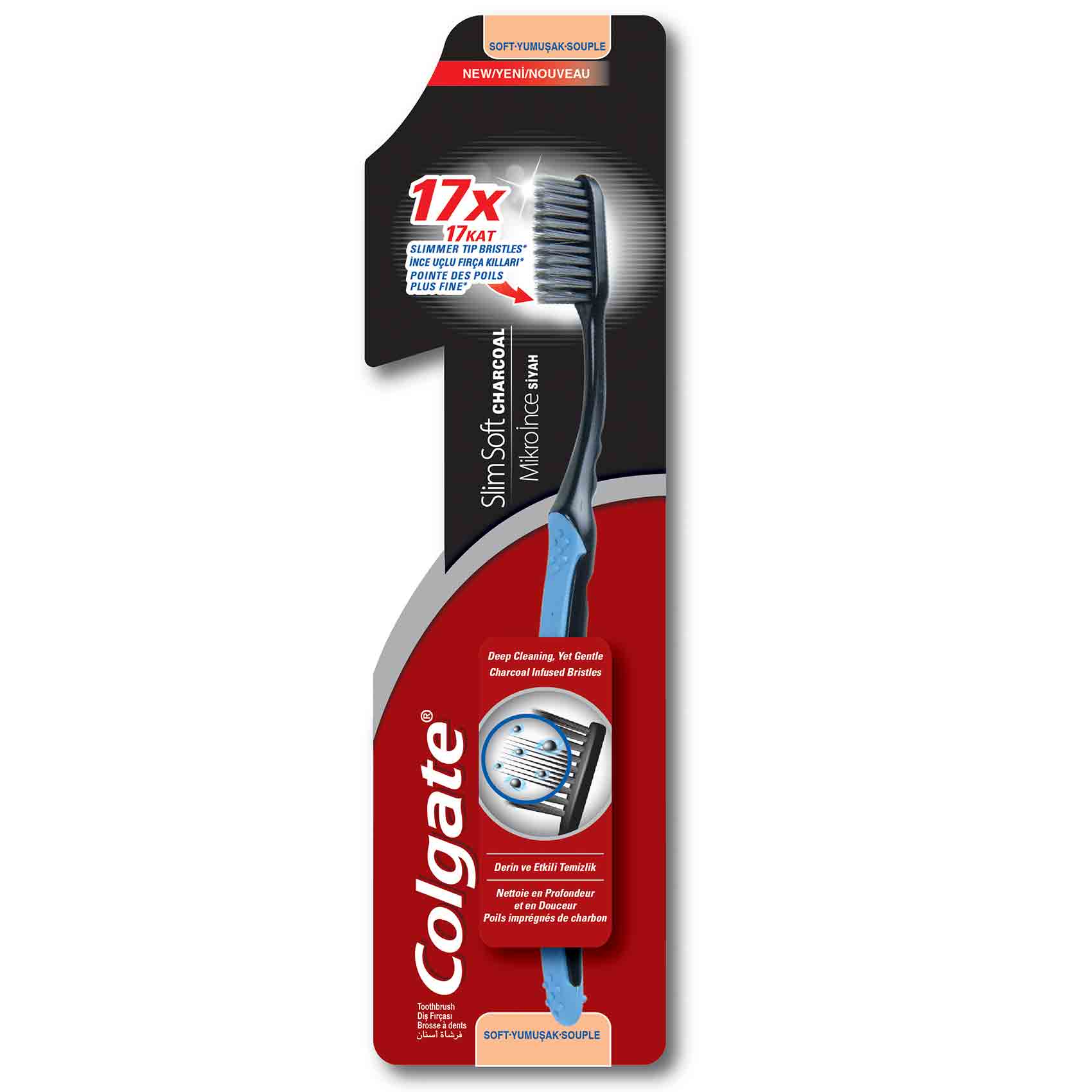 Colgate Toothbrush 17x Charcoal Infused Slim Soft 2 Pieces product thumbnail 5