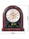 Al Harameen Two Languages Azan Wall Clock Wooden 27centimeter