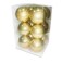 Christmas Balls Pearl Finish Gold 7cm 12Ct