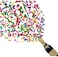 Champagne shaped party confetti popper party popper for celebration - 1 pcs-Multi color