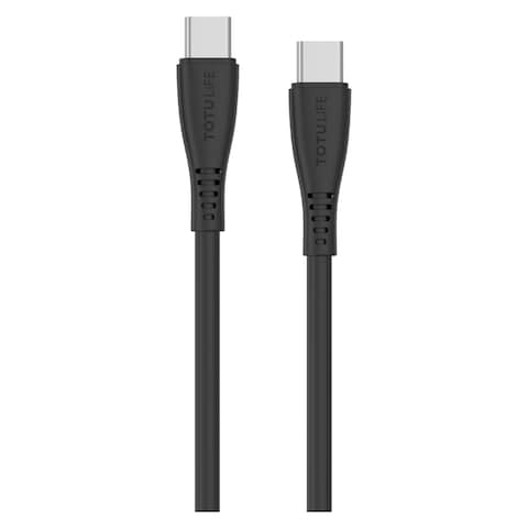 توتولايف فليكس بي دي كابل شحن البيانات USB-C إلى USB-C أسود 1 متر