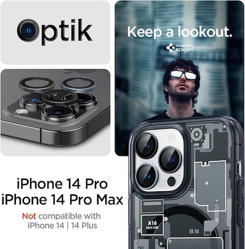 Spigen GLAStR EZ-Fit Optik PRO Camera Lens Screen Protector designed for iPhone 14 PRO and iPhone 14 Pro MAX (2022) - Zero One [2 PACK]