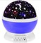 Doreen Romantic Rotating Star Moon Sky Rotation Night Projector Light Lamp-Purple