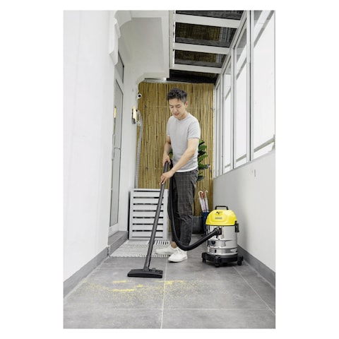 Karcher WD 1s Classic Wet and Dry Drum Vacuum Cleaner 1500W Yellow