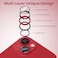 Moxedo Camera Lens Protector, 9H Tempered Glass, Aluminum Alloy Individual Ring Camera Cover Screen Protector Compatible for iPhone 13 6.1 inch/ 13 Mini 5.4 inch (RED)