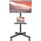 Mobile TV Cart, Rollable TV Stand For 32-75" LCD LED OLED Flat Screen TV With Curved Screens up to 40kg, Height Adjustable, Portable TV Stand with Wheels