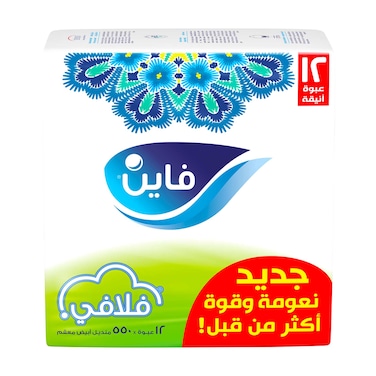 فاين مناديل فلافي 550 منديل - عبوة من 12 قطعة