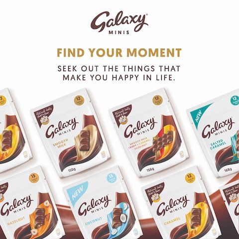 Galaxy Chocolate Minis Caramel Mini Chocolate Bars 13 Bars 182g
