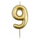 Metallic Numerical Candle Gold #9