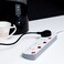 Olsenmark 5 Way Power Socket- OMES1811D/ Equipped with PP Fire Proof Housing and Child Safety Shutter/ 3-meter Cord, Ideal for Home, Office, etc. to Connect Chargers, Laptops, Lamp and Other