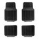 Generic 4 Pieces Car Floor Mat For Small Cars, Made Of Rubber, Black
