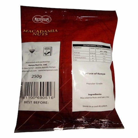 Nutfields Macadamia Nuts 250g
