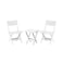 Cosmoplast Foldable Chair And Table White Pack of 3