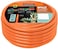 Tramontina Since 1911, Made In Brazil 25M 1/2-Inch Diameter Flex Garden Hose In Orange With 3-Layers PVC Fiber And Braided Polyester Cord With Quick Connectors And Sprayer