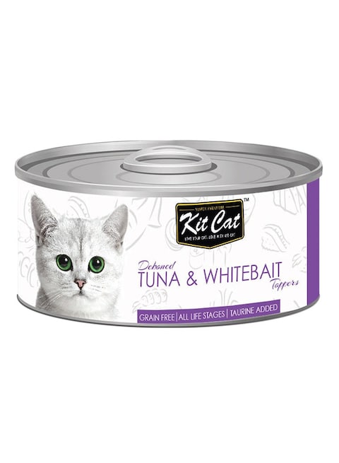 24Pc Deboned Tuna And Whitebait Toppers Cat Wet Food 80g