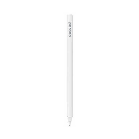 Porodo Apple Pencil, Stylus Pen For Touch Screens, Rechargeable 1.5Mm Fine Point Active Stylus, Ipad Pro 11/12.9 Inch, Ipad Air(3Rd Gen), Ipad Mini - White