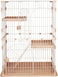 Large cat cage, 2-tier pet cage with 2 large doors with mobile spring door lock, Cat ladder, and 2 large widened floors, Strong quality cage, suitable for multiple cats, and Easy to assemble. (Pink)