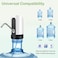 LIHAN Water Dispenser for 5 Gallon Water Bottle, Water Bottle Pump with USB Charging Electric Automatic for Home Office Indoor and Outdoor Drinking Mini Water Pump White