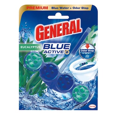 General Blue Active Toilet Cleaner Rim Block Eucalyptus 50GR
