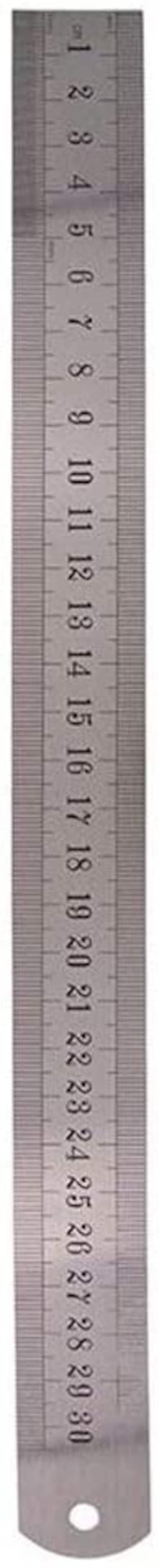 Generic Metal Ruler 30 cm, Silver