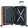 Eminent Vertica Hard Case Travel Bag Cabin Luggage Trolley Polypropylene Lightweight Suitcase 4 Quiet Double Spinner Wheels With Tsa Lock B0006M DarkBlue Orange