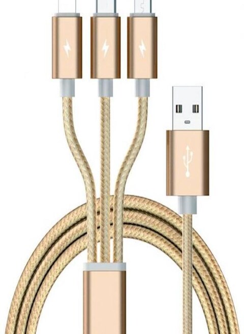 Generic 3-In-1 Rapid Series Type C Cable 3.1A Fast Charge For Iphone Samsung S8 Smartphone 1M