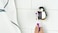 Flipper Hygienic Kids Toothbrush Holder With Suction Cups, One Touch Open &amp; Close, includes Soft Bristle Toothbrush, Made In Malaysia, Fun Animal Penguin, 3Y+