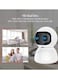 Wireless Pan/Tilt WiFi Home Smart Camera, Switchable Dual Lens Siren Alarm Sound IP Security with Night Vision Motion Detection