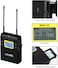 COOPIC UHF Dual-Channel Wireless Microphone R1 Receiver and T1 Transmitters System Is Intended For DSLR Video and Field Recording Applications