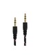 Generic 3.5mm Earphones Cable 1meter Black