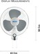 MODI Wall Fan Plastic Cooling Fan with 3 Wind Speed, Wall-mount-fan 45W, 16" White, MD-HWF3001
