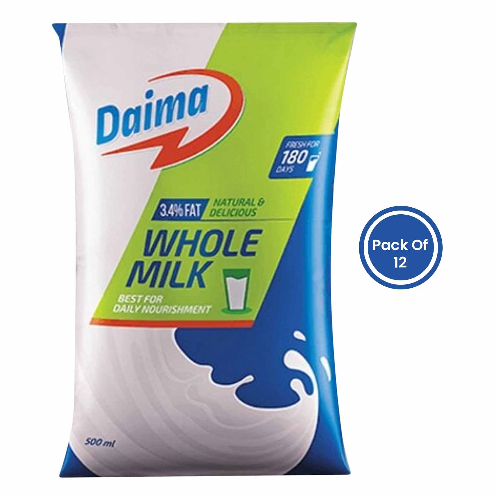 Daima Uht Whole Milk 500Ml X Pack Of 12