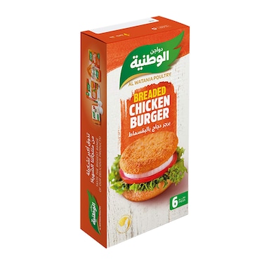 Al-Watania Breaded Chicken Burger - 450 gram