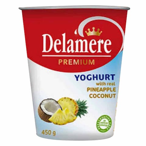 Delamere Premium Pineapple And Coconut Yoghurt 450g