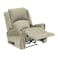 In House Velvet Rocking &amp; Rotating Recliner Chair - Light Beige - NZ120