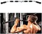 Max Strength Barbel Machine Cable Attachment Pro Grip Revolving Curl Bar Non Slip Handle Bar Pro Grip Revolving Curl Lat Bar-Silver, 47Inch/120cm For Bicep Tricep