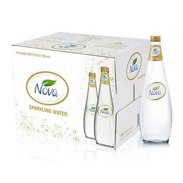 Nova Sparkling Glass Water 750ml &times;12