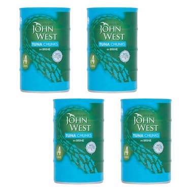 John West Tuna Chunks Brine4X145G  - Canned Fish