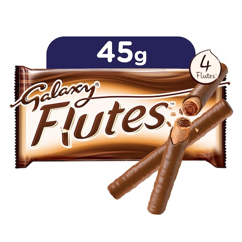 Galaxy Flutes Chocolate Wafer Rolls - 45 gram