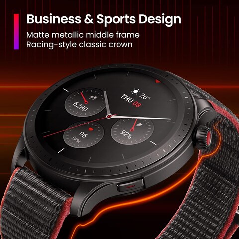 Amazfit GTR 4 Smart Watch For Men Android iPhone Dual Band GPS Alexa Built In Bluetooth Calls 150 Sports Modes 14 Day Battery Life Heart Rate Blood Oxygen Monitor 1.43 AMOLED Display Online Carrefour