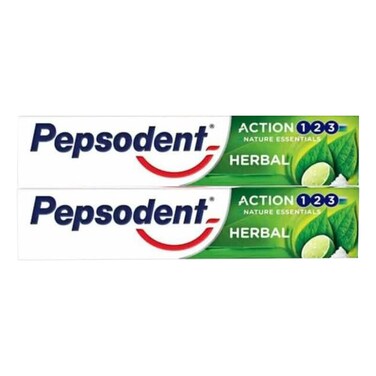 Pepsodent Action 123 Nature Essentials Herbal Toothpaste 190g Pack of 2